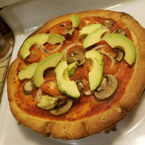 Gesunde vegane Pizza
