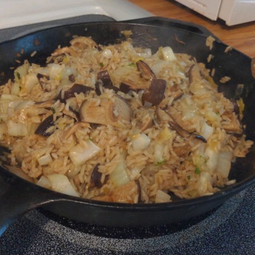Gebackener Reis mit Lauch und Bok Choy — Bild 1